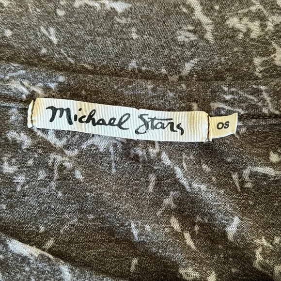 Michael Stars gray scratch burnout pattern long sleeve crewneck tee. One size. - Picture 5 of 6